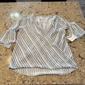 Striped Gray Women's Top